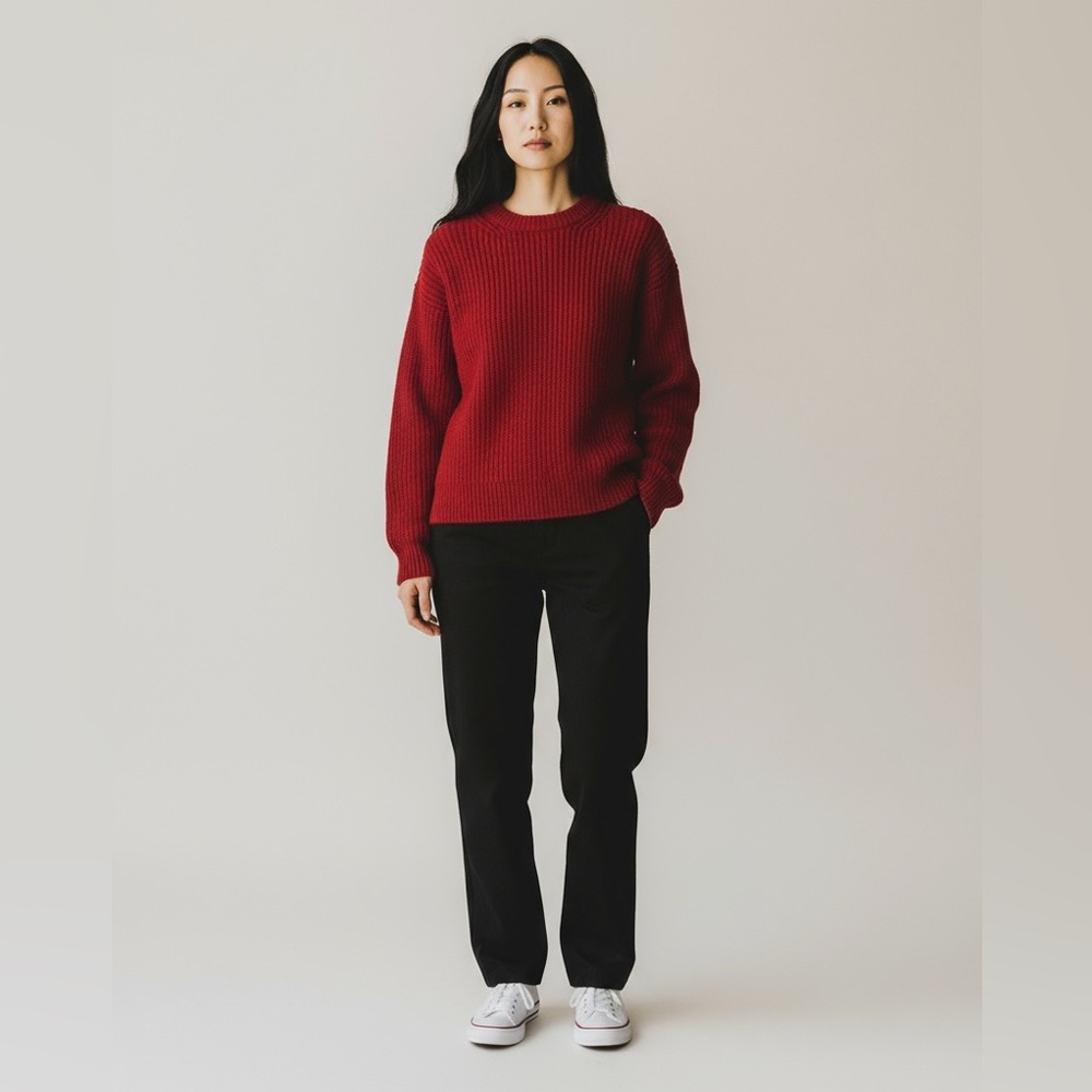 Athleta Cascades crew sweater-Red